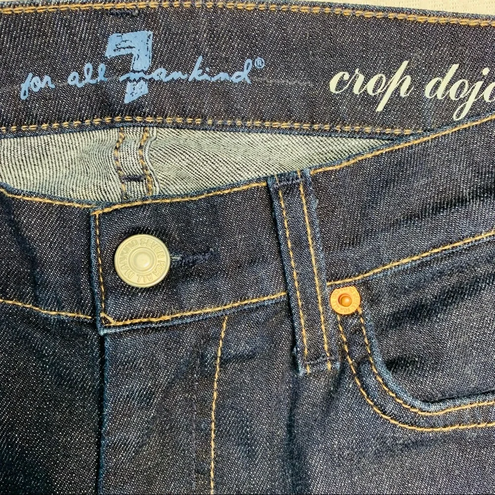 7 For All Mankind 7FAM dojo Crop Denim Jeans Size 27